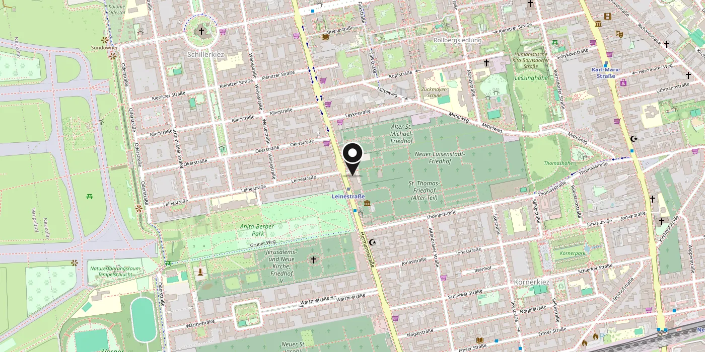 Lageplan Praxis Hermannstraße 184, Berlin-Neukölln